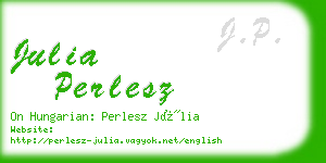 julia perlesz business card